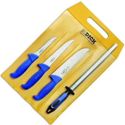 DICK ErgoGrip Profi késkészlet + Prémium ovális fenőacél - 4 db-os DICK ErgoGrip Profi késkészlet + Prémium ovális fenőacél - 4 db-os