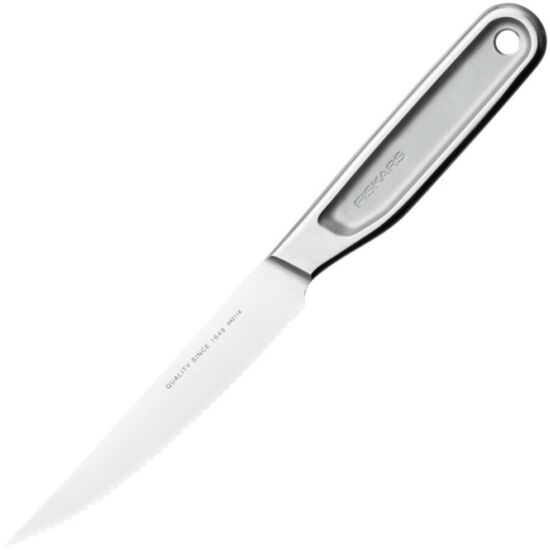 FISKARS ALL STEEL Univerzális kés - Fogazott pengével - 12 cm