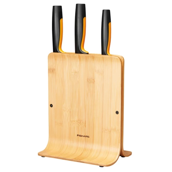 FISKARS FUNCTIONAL FORM Késkészlet / 3 + 1 részes (bambusz késtartóval) 