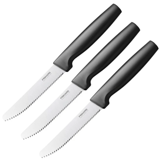 FISKARS FUNCTIONAL FORM Asztali kés / Paradicsomkés készlet - Recés / 3 részes