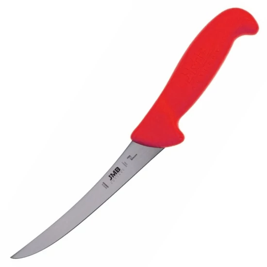 JMB Csontozókés - 15 cm - Ívelt - Svéd Sandvik acél (piros)