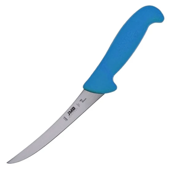JMB Csontozókés - 15 cm - Ívelt - Flexibilis - Svéd Sandvik acél (kék)