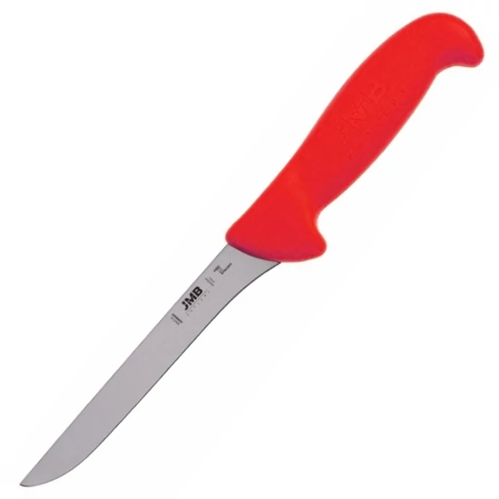 JMB Csontozókés - 15 cm - Egyenes - Svéd Sandvik acél (piros)