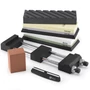 Kép 1/7 - TAIDEA Fenőkő készlet | ELITE TOP PRO | #240/1000 + #3000/8000 | 2 db kombinált fenőkő + Állvány + Fenőkő síkoló + Élszögtartó + Tisztítókő